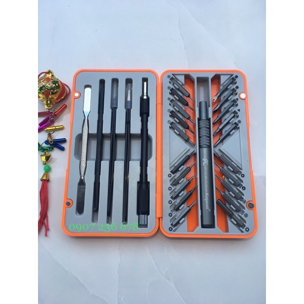 Bộ tua vít đa năng mini 26 in 1 Kapusi sửa điện thoại, tô vít từ tính mở laptop mắt kính đồng hồ