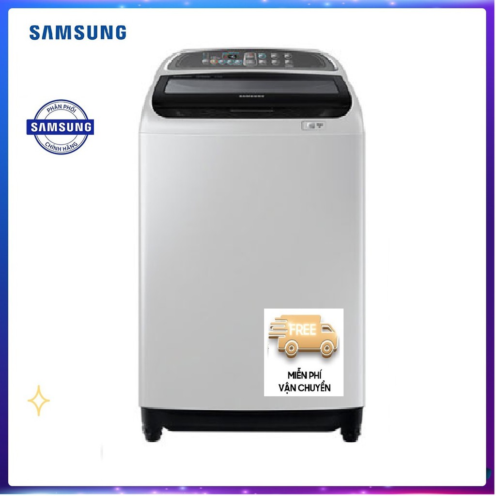 Máy giặt Samsung 10 kg WA10J5710SG/SV Hộp đánh tan bột giặt, Lồng giặt kim cương