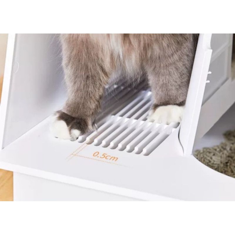 Hộp khay chậu nhà vệ sinh mèo Pet kit White Villa- khử mùi, chống văng cát