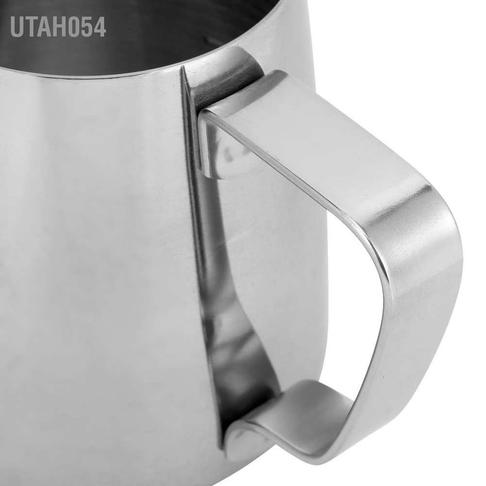 Hàng HOT Sữa xoáy nước dày bằng thép không gỉ cà phê latte craft cup nghệ thuật với đôi quy mô Ca đánh sữa inox (có vạch chia) 350ml - 600ml - 1000ml【Utah054】