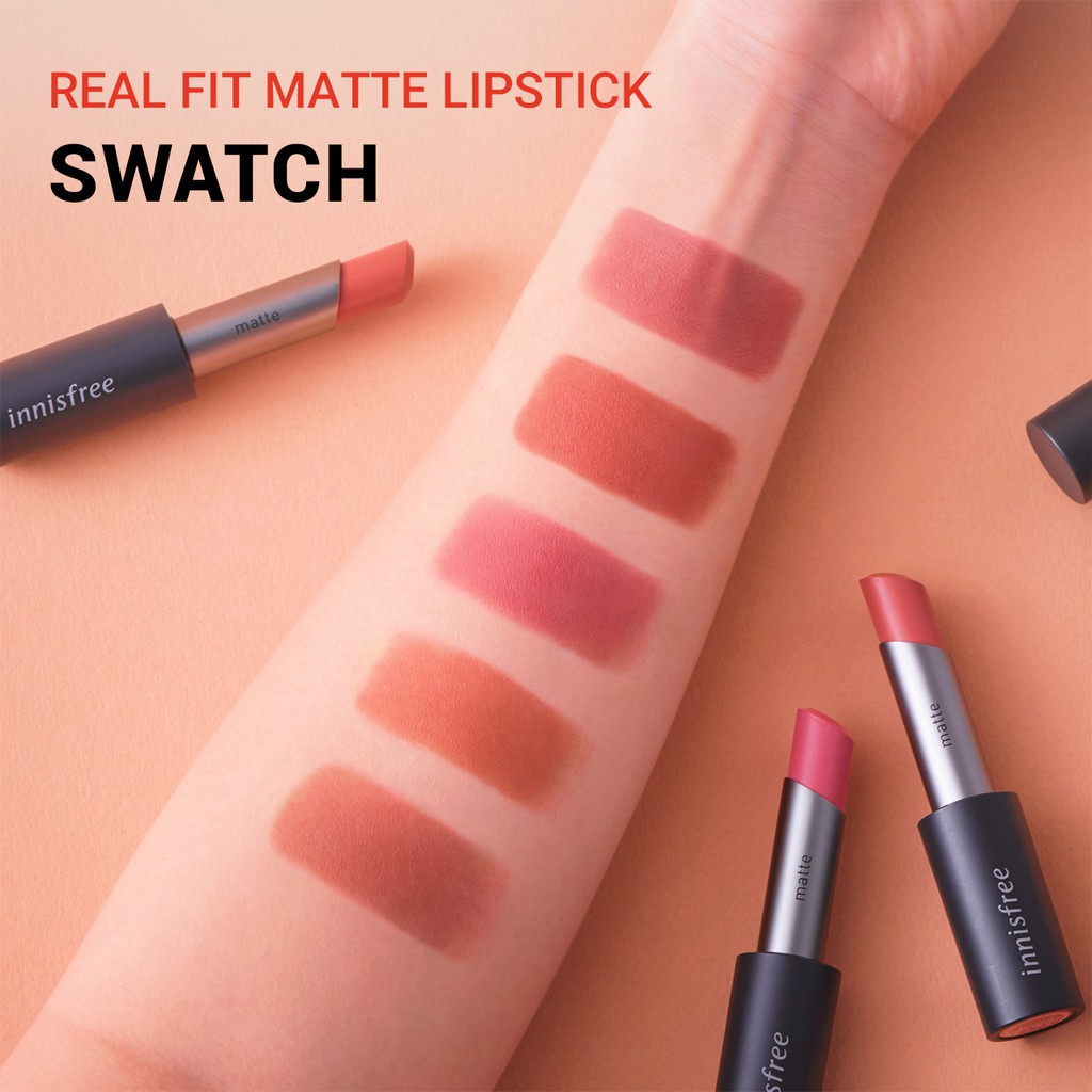 [Mã COSIF05 giảm 10% đơn 400K] Son lì dạng thỏi innisfree Real Fit Matte Lipstick 3.6g