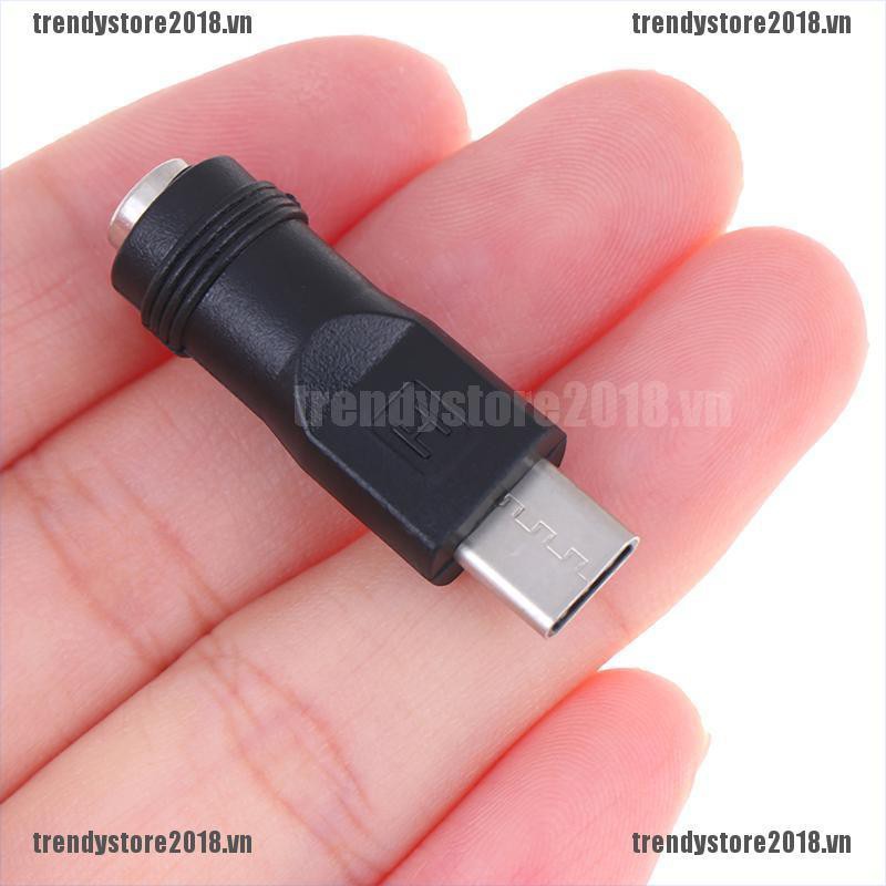 Đầu Chuyển Đổi 5.5x2.1mm Cổng Cắm Sang Đầu Cắm Type-C 3.1 90/180 Độ Dc
