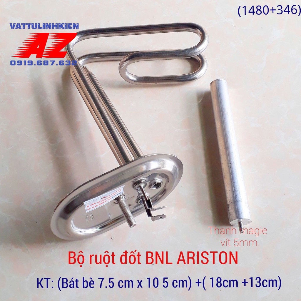 Bộ linh kiện ruột đốt Bình nóng lạnh ARISTON bát bè  x  + Thanh magie 4 mm