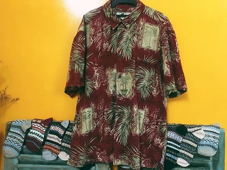 Áo sơmi hoa vintage