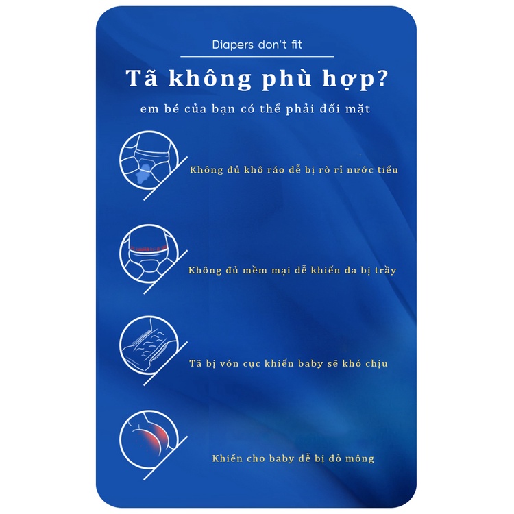 Bỉm Tã Dán YiYing Tả Sơ Sinh Cho Bé Trẻ Em Size S58/M48/L40 Newborn Nội Địa tã bỉm quần dán sơ sinh tã em be