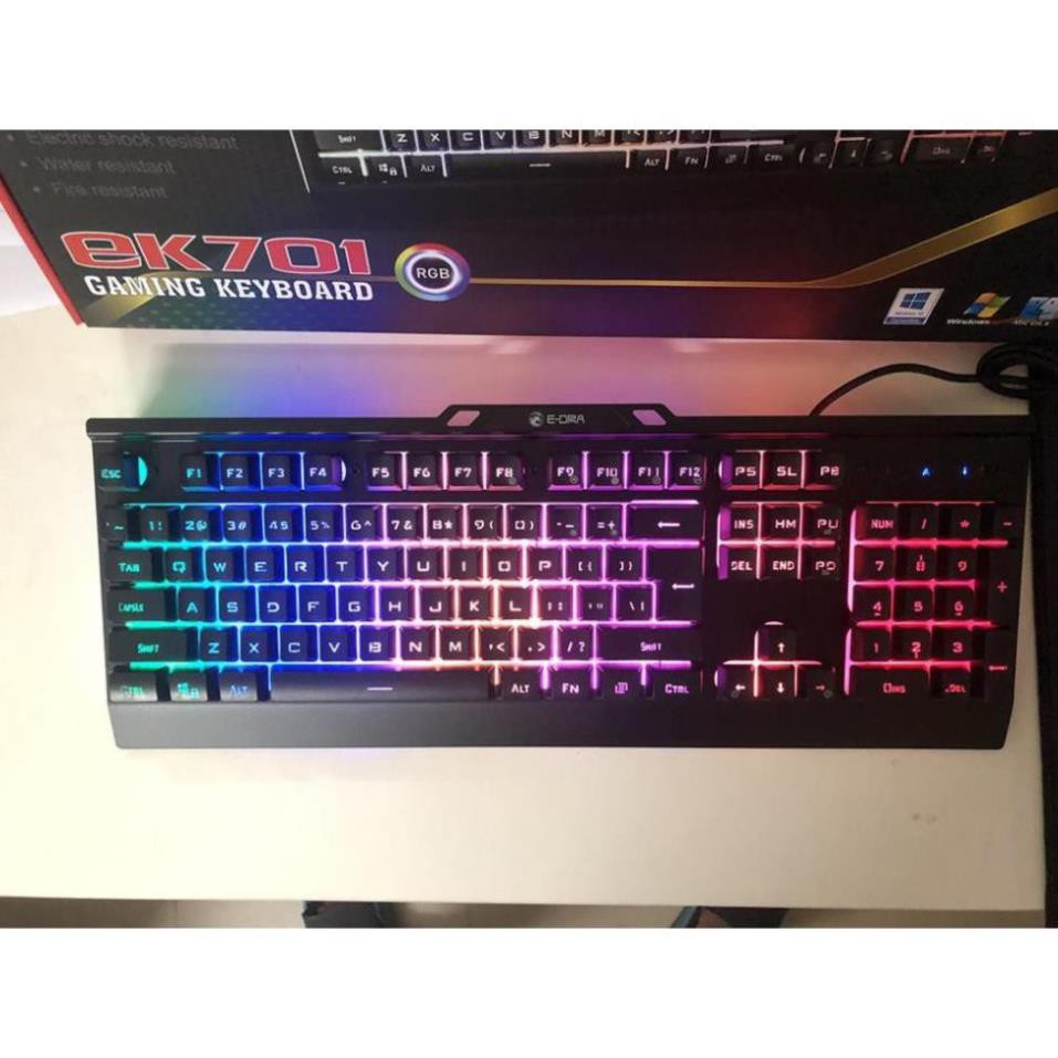 Bàn phím Gaming EDRA EK701 - Chống nước tuyệt đối - Led RGB - Màu đen - BH 24 tháng