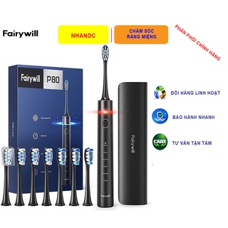  Bàn chải đánh răng điện Sonic Pro Fairywill P80 từ Đức kèm 8 đầu bàn chải siêu mềm 