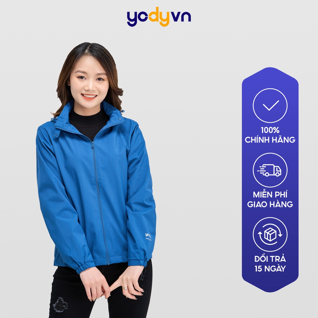 Áo gió Yody nữ, áo khoác gió nữ hai lớp vải dù lót lưới chống nước, chống nắng, hàng cao cấp AKN4024