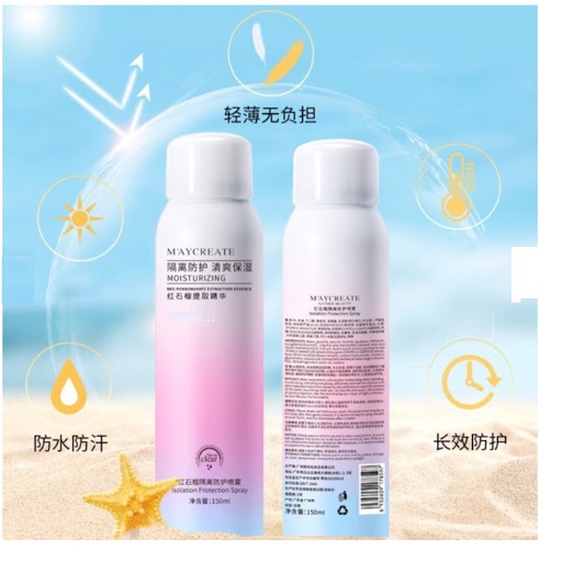 Xịt Chống Nắng Trắng Da MayCreate 150ml