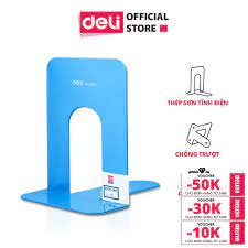 Giá dựng sách 90mm Deli, Xanh Dương - 1 đôi - E9262