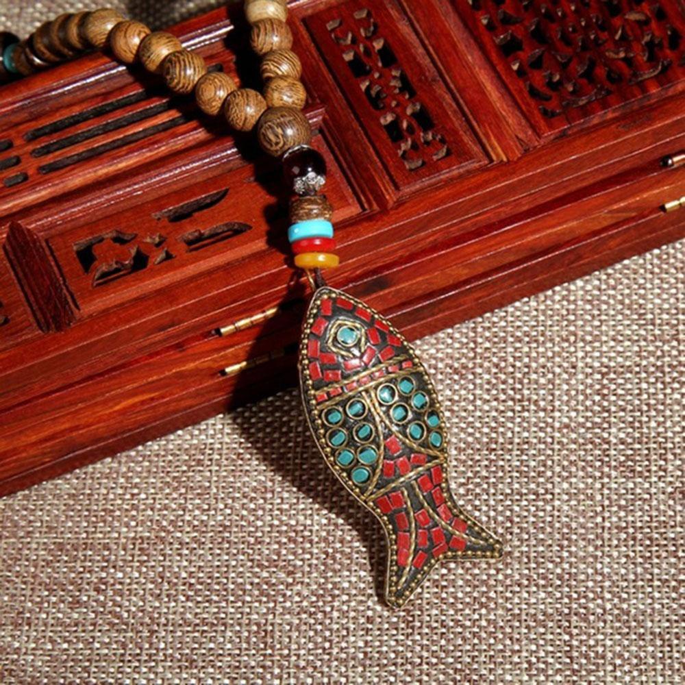 Vòng cổ Handmade Mặt Sừng Mala Nepal Cho Nữ