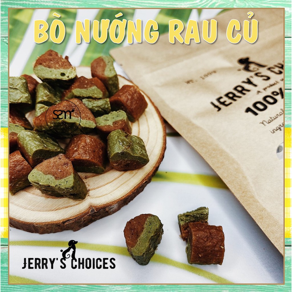 Bánh thưởng cho chó Jerry's Choices (Bò nướng rau củ) 100gr/túi