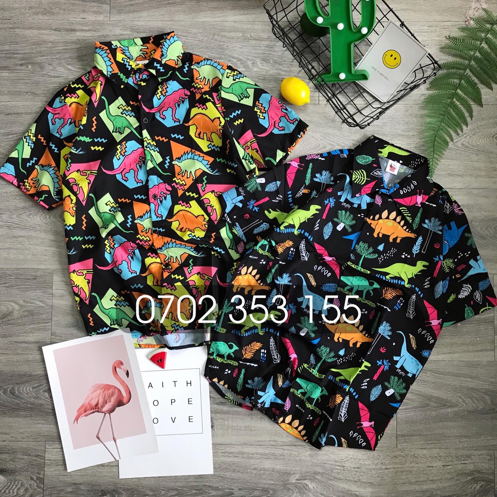 Áo sơ mi hoạt hình - Khủng long | BigBuy360 - bigbuy360.vn