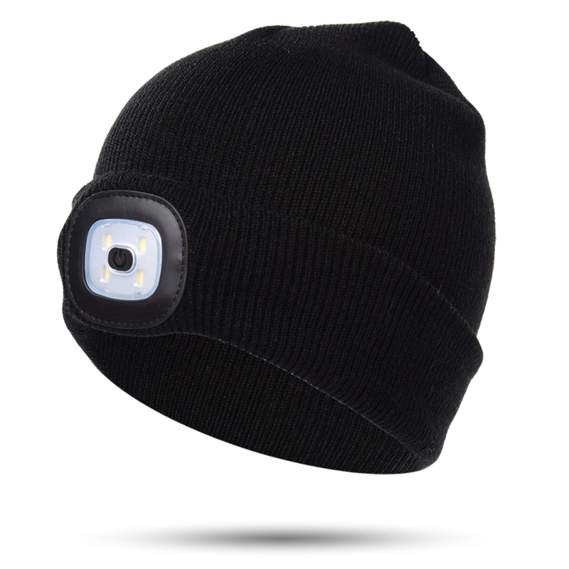 Mũ Beanie Có Đèn LED Sạc USB Dành Cho Bé Trai Gái