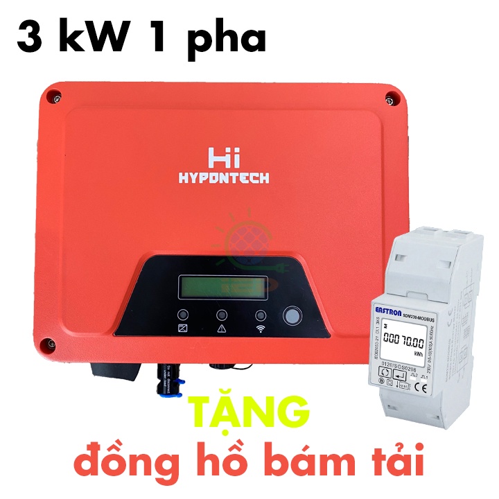 Biến tần hòa lưới bám tải inverter HYPONTECH 3kW 1 pha HPK-3000 (Ứng dụng theo dõi có Tiếng Việt) - biến tần on grid