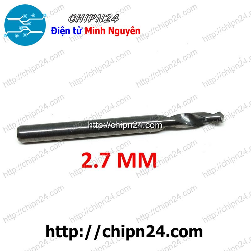 [1 CÂY] Mũi khoan mạch in CNC 2.7mm (Mạch điện tử, PCB)