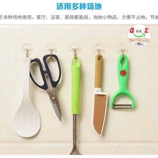 Móc dán tường trong suốt, móc treo tường siêu dính, chịu lực, bền (hàng loại 1)
