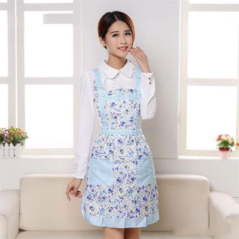 Tạp Dề Hai Lớp Chống Thấm Nước Chống Dầu Họa Tiết Kẻ Sọc Caro