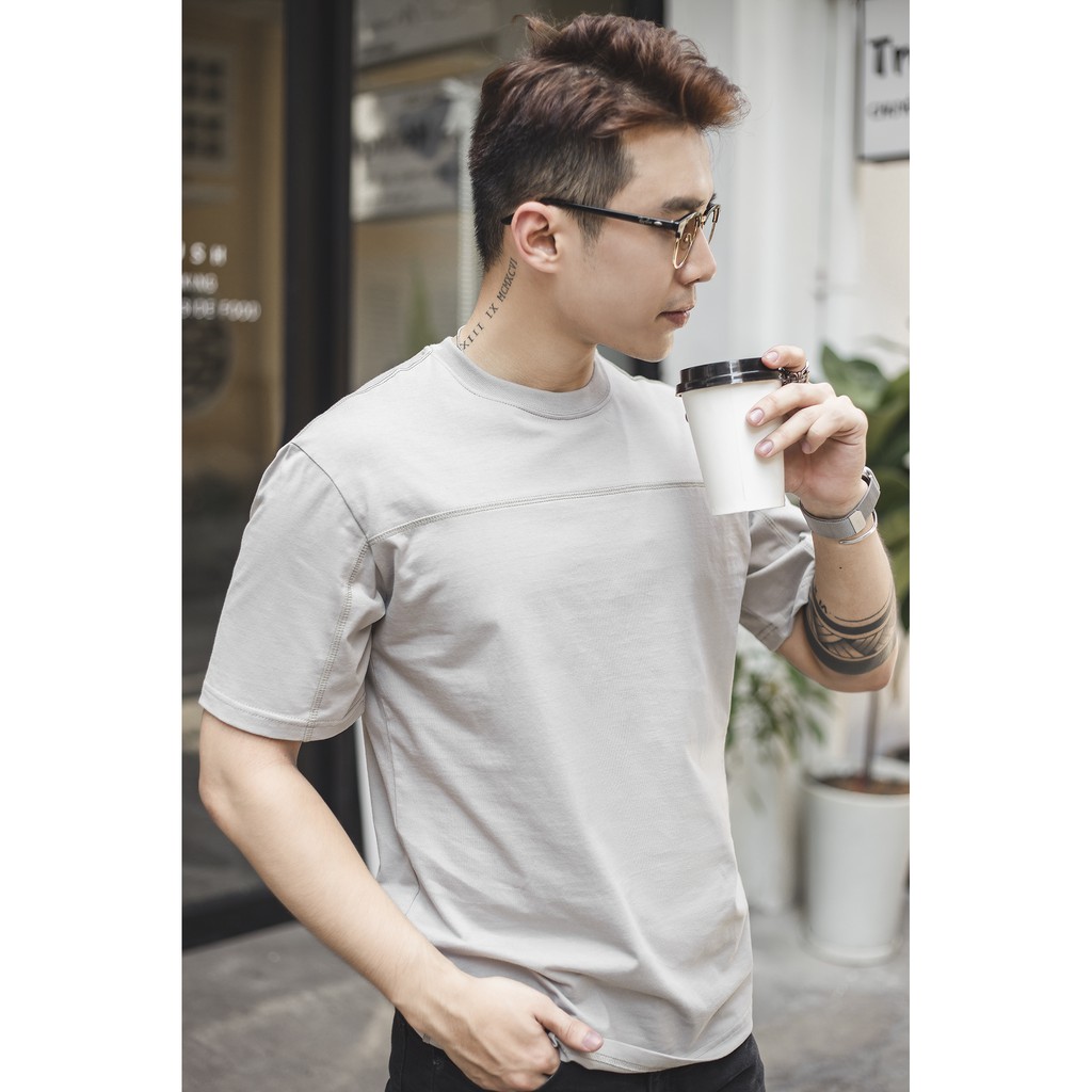 Áo thun nam Double'D chất cotton họa tiết phối ngực TSP00 | BigBuy360 - bigbuy360.vn