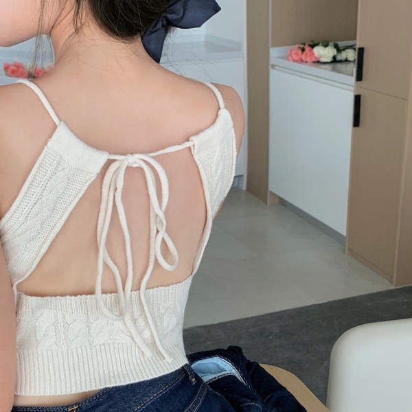 Áo Yếm Dệt Kim 【ZHELIHANGFEI】 / Hai Dây