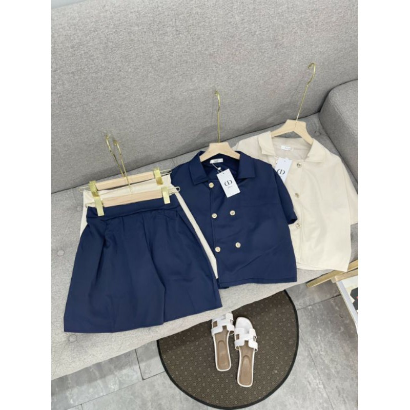 Sét bộ cổ vest tay bồng xinh xắn | BigBuy360 - bigbuy360.vn