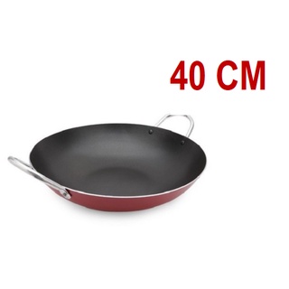 Chảo xào lớn, chảo chống dính size đại 2 quai, sâu lòng KYOFA - 40cm
