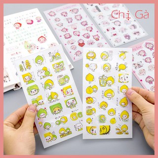 Set 6 tấm sticker icon chat cực dễ thương - Mã 01