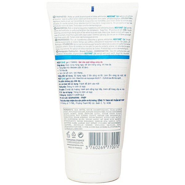 Gel rửa mặt trắng sáng da Neotone Gel 150ml