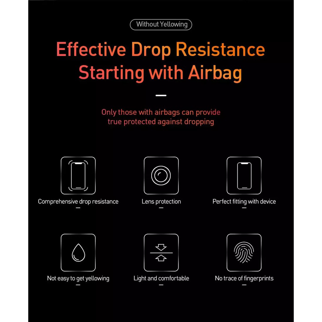 Ốp lưng chống sốc trong suốt Baseus Safety Airbags Case cho  11 Pro/11 Pro Max- Hàng Chính Hãng