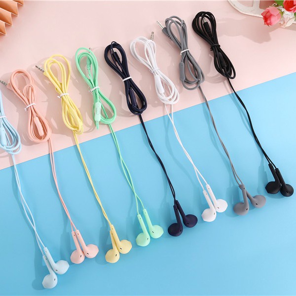Tai nghe nhét tai có dây 3.5mm nhiều màu sắc cá tính cao cấp dành cho Ip tablet táo Pc Android