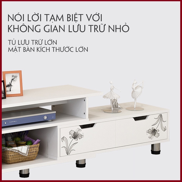 Kệ TiVi Phòng Khách, Chống Xước Chống Ẩm Tiện Dụng, Kệ Ti vi Đa Năng Thu Gọn KT 120cm x 192cm