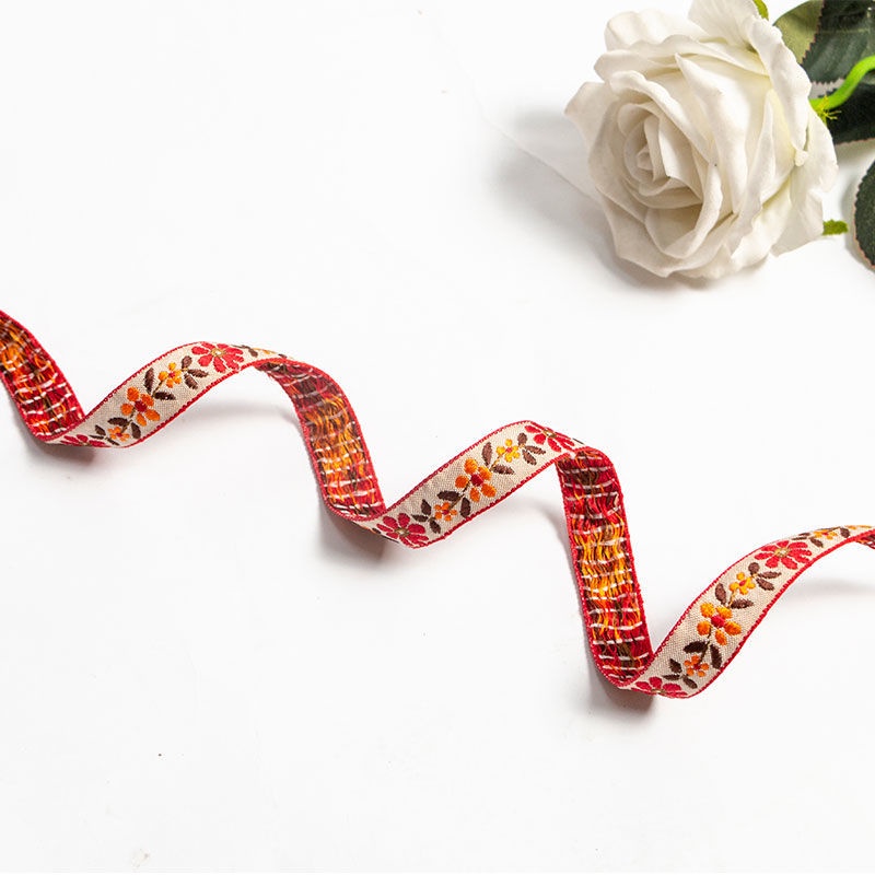 Dây Ren Ruy Băng Thêu Hoa Hồng Dùng Trang Trí Cổ Áo diy