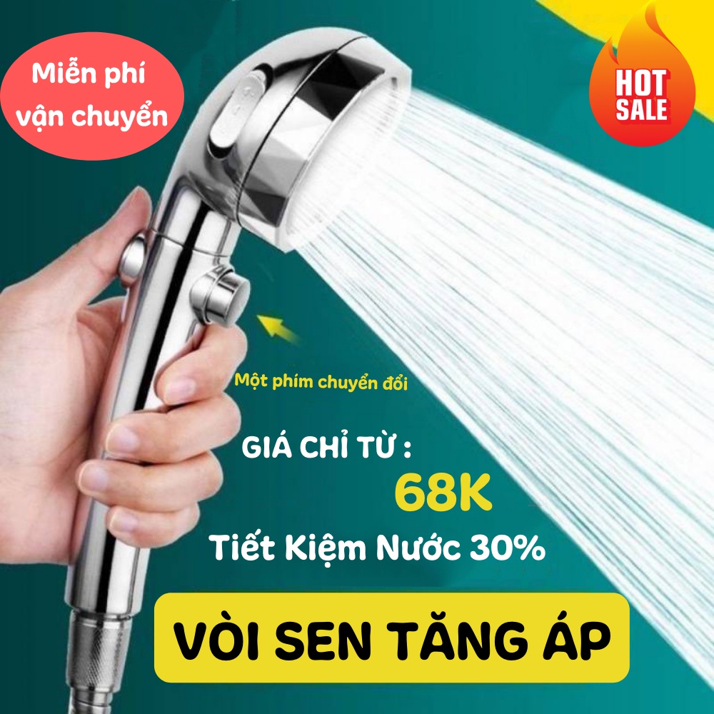 Vòi Hoa Sen Vòi Sen Nóng Lạnh Tăng Áp Điều Chỉnh Độ Mạnh Yếu Của Nước ATILA SHOP