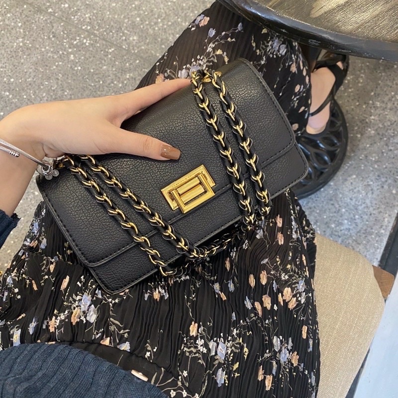 Túi Xách Nữ Đeo Chéo Đeo Vai C.N.K Khoá Gập Mới