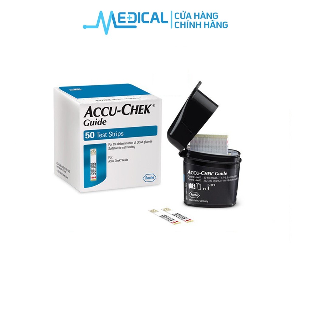 Que thử đường huyết Accu-Chek Guide 50 que/hộp chính hãng - MEDICAL