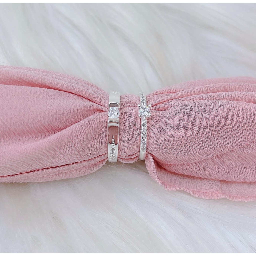 nhẫn đôi , nhẫn cặp tình yêu , hàng làm kỹ sáng bóng , bạc nguyên chất