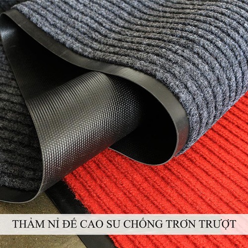 Thảm chùi chân nỉ đế cao su, kích thước 60x90cm