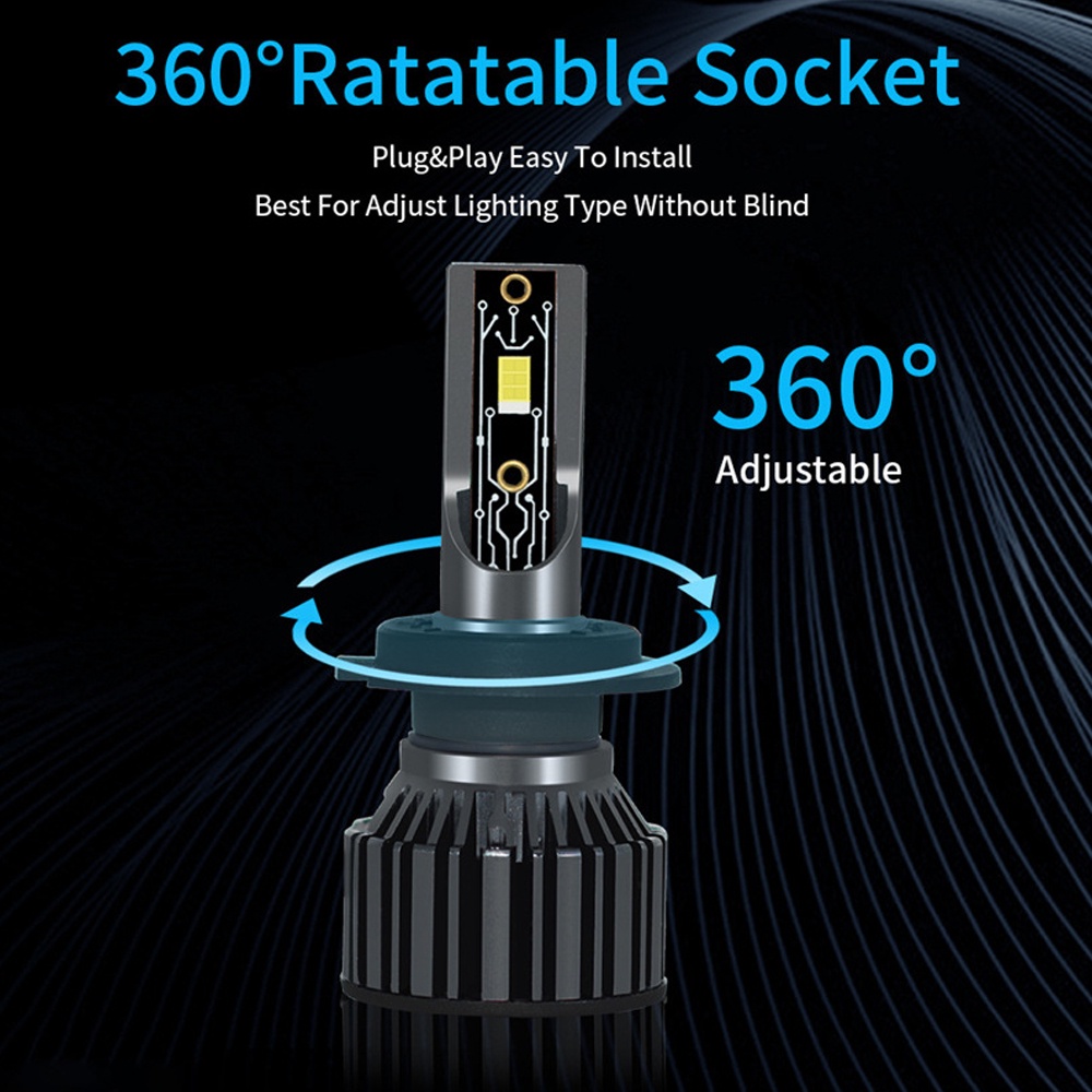 Cặp bóng đèn pha phá sương mù PECHAM LED CSP 355 H4 H7 H11 H27 9005 HB3 9006 HB4 3000K 4300K 20000LM 110W 12V cho xe hơi