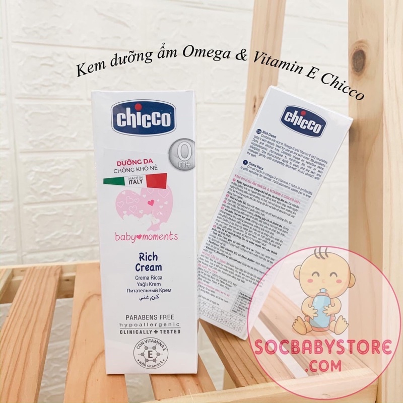 Kem dưỡng ẩm Chicco Rich Cream 0m+ 100ml