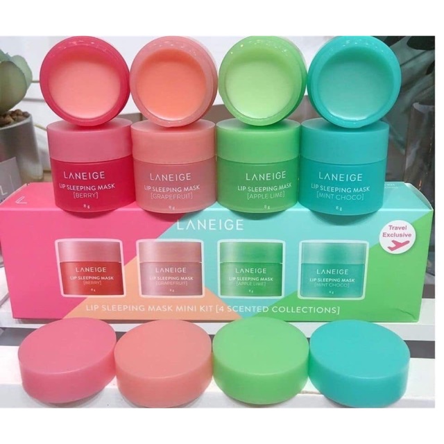 Set mặt nạ môi Laneige 4 mùi