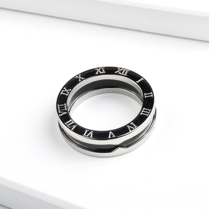 Nhẫn trơn titan hiphop rapper cực bền 100 năm không hỏng kí tự la mã giá rẻ mama king Nhẫn trơn titan unisex thép không