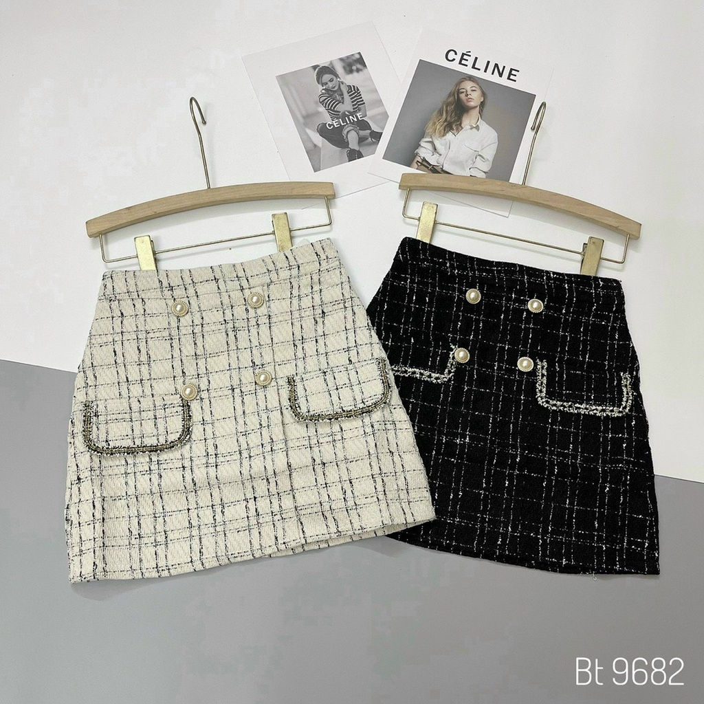 Chân Váy Dạ Tweed Chữ A