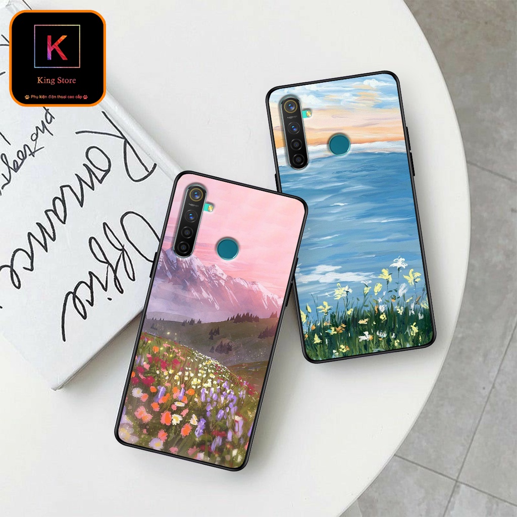 Ốp lưng Oppo Realme 5 - Realme 5 Pro - Ốp Oppo in hình Cánh đồng hoa - Chất liệu TPU siêu bền