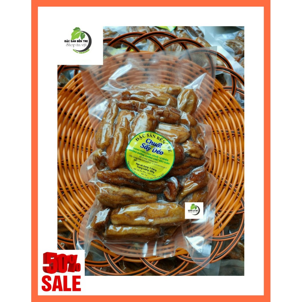 { ĐẶC SẢN BẾN TRE} 500GR Chuối Cao Sấy Dẻo  - BÁNH LÁ MƠ SHOP