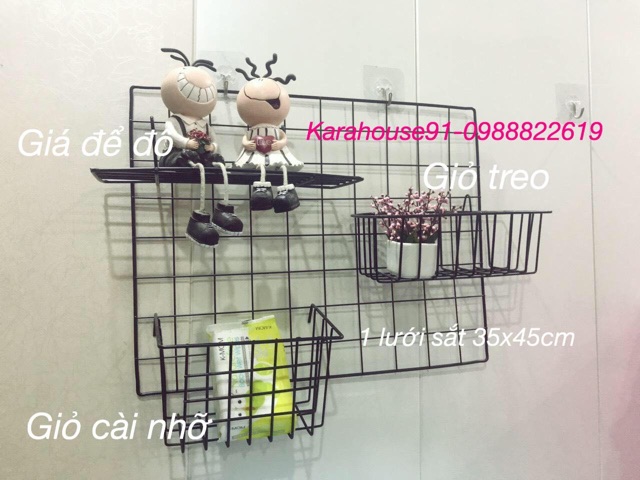 KHUNG LƯỚI SẮT TRANG TRÍ SIZE 35x35cm và 35x45cm