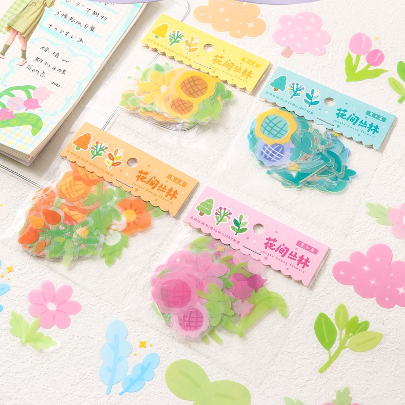 Set 40 Tấm Hình Dán Thú Cưng Dễ Thương Xinh Xắn