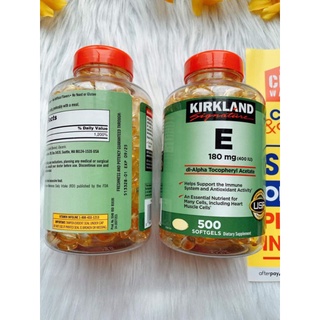 Vitamin E Kirkland 400ui - Vitamin E 500 viên Kirkland hỗ trợ làm đẹp da chống lão hóa