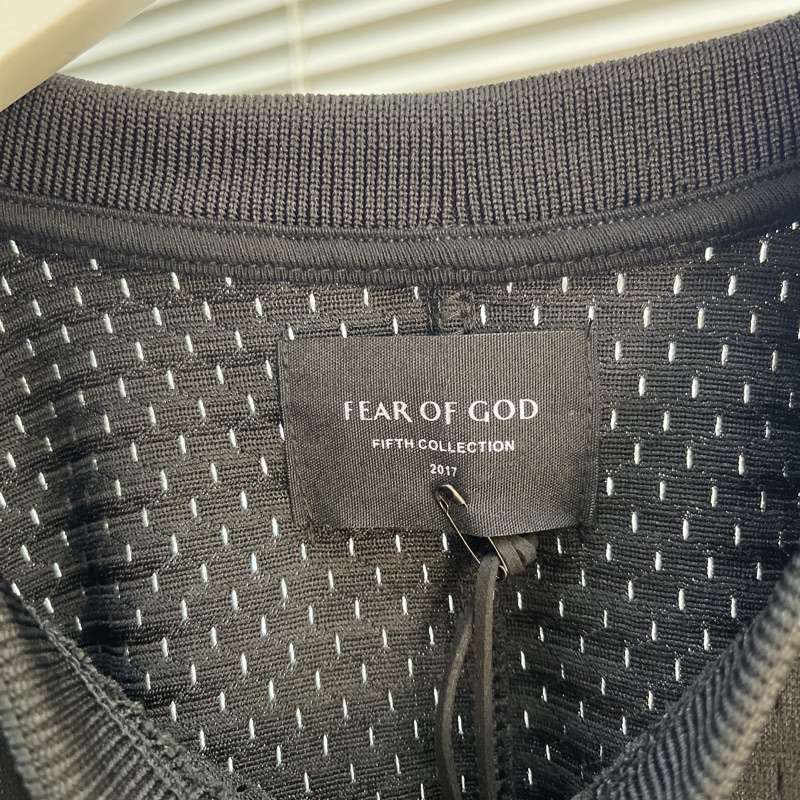 ⚡️ - Áo mesh tee Fear of God Mesh Batting Practice Jersey Black, áo bóng chày FOG