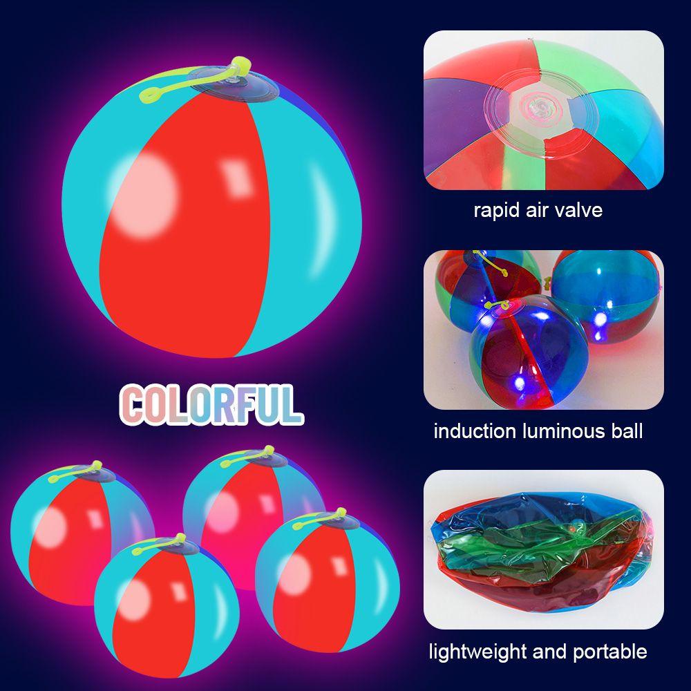 MAG Bộ 5 Quả Bóng Ném Bằng Nhựa PVC Phát Sáng Đồ Chơi Thể Thao Tương Tác Giữa Cha Mẹ Và Bé