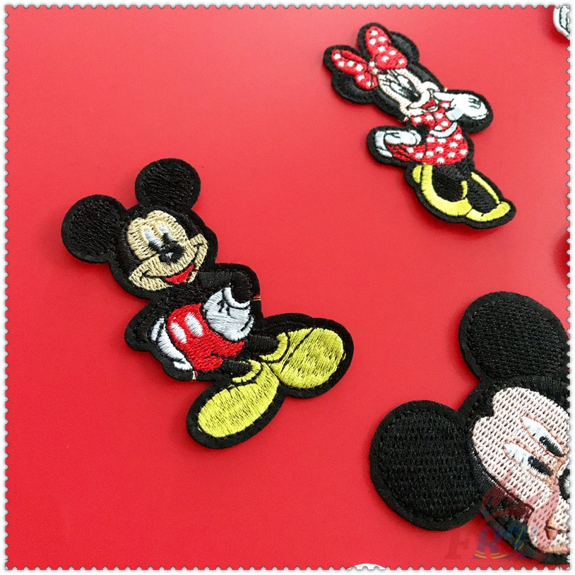 Set 1 / 2 miếng vá quần áo hình chuột mickey / minnie / donald